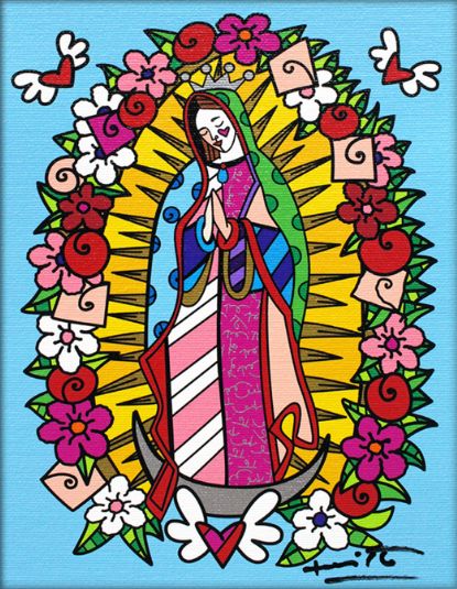 OBRA DE ARTE  Divine blue (Romero Britto)