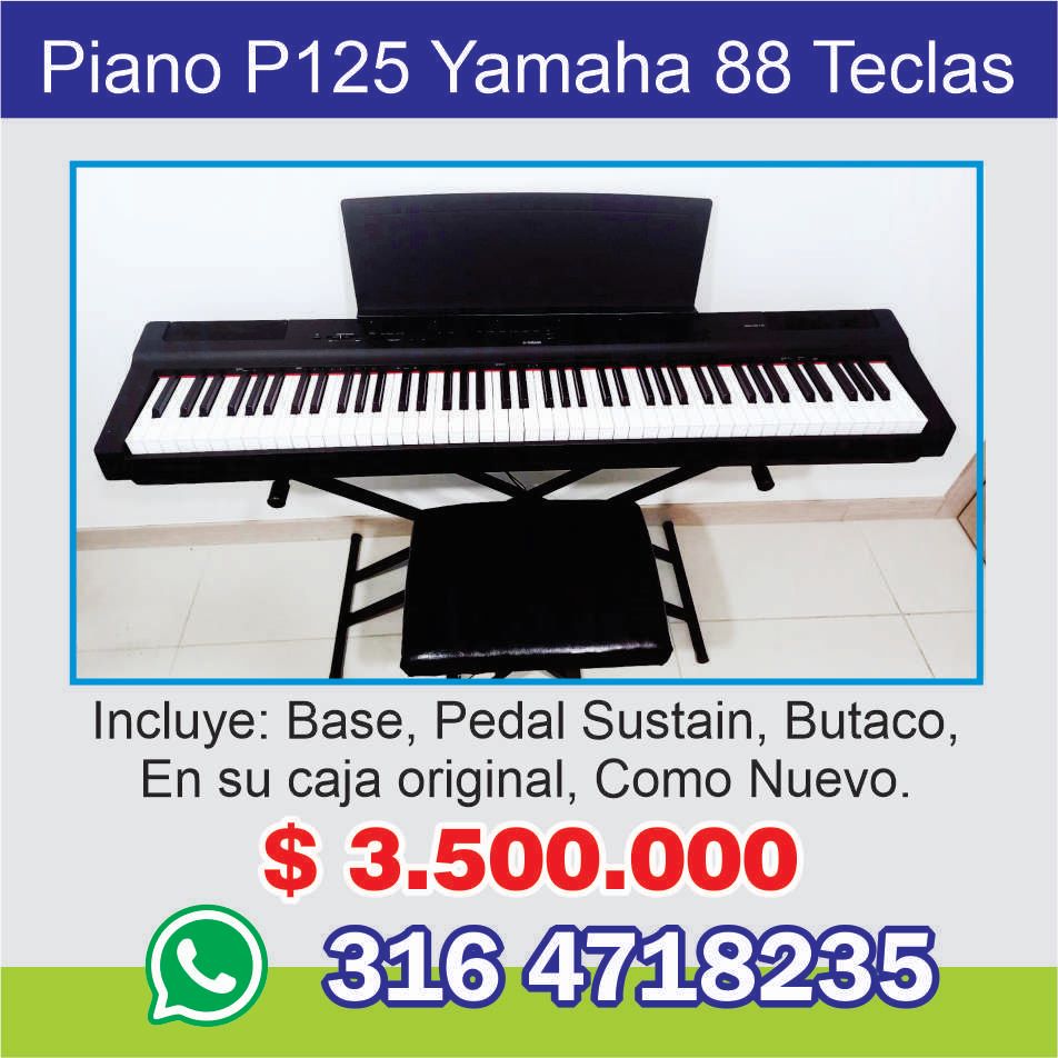 Piano Yamaha P125 de 88 Teclas