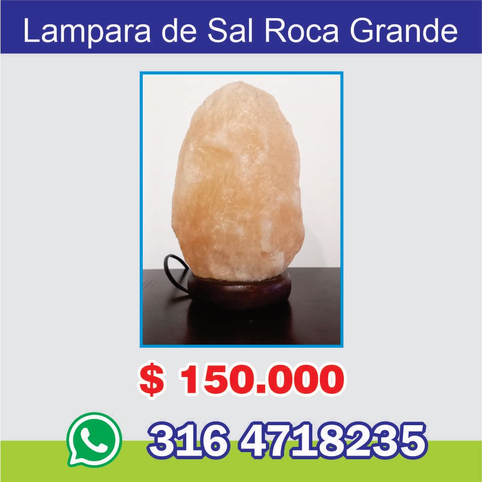 Lámpara de Sal Roca Grande con Luz